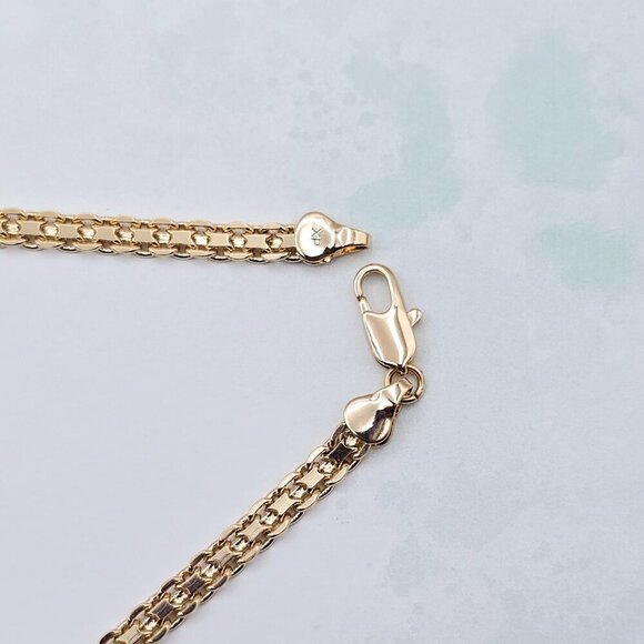 Chunky Rose Gold Chain Necklace, 24 Inch, Gold Plated Over Brass, XPNL0107 - Picture 11 of 12